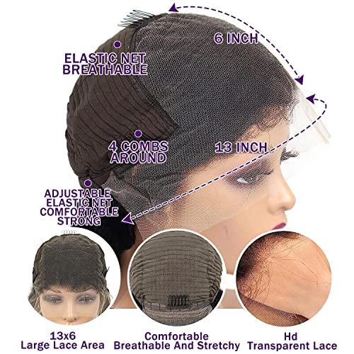 Natural Color 13x6 Deep Wave Lace Front Wigs 24 Inch+Reddish Brown 13x4 Deep Wave Lace Front Wigs 30 Inch