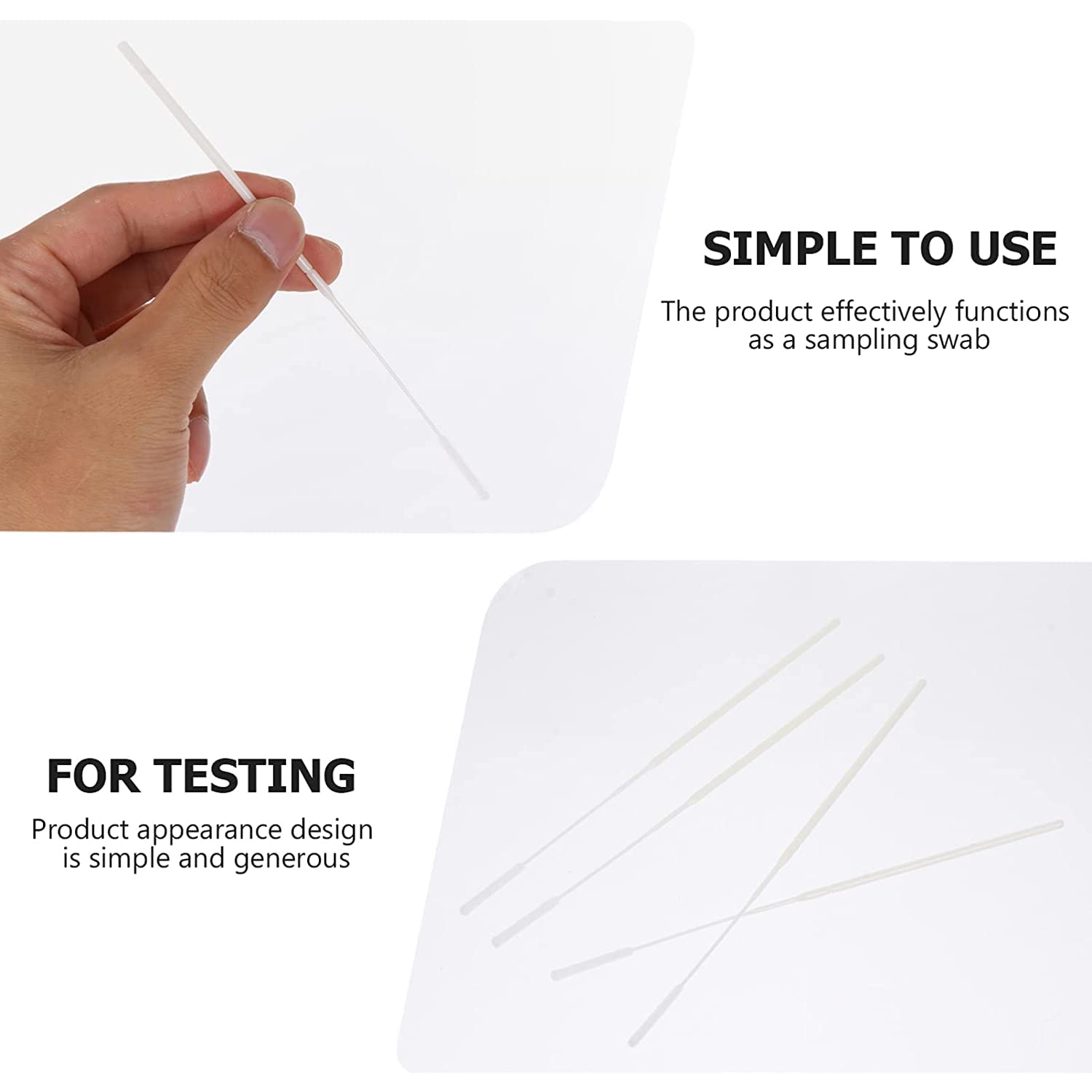 Specimen Collection swab, tamponi per strisciare, 100 pezzi monouso nasofaringeo campione floccato nylon floccato punta di flusso floccato tamponi di cotone collezione tamponi