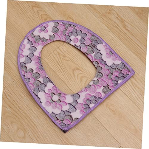 Healeved Flanell Toilettendeckelabdeckung Toilettensitzabdeckung Reißverschluss Toilettensitzkissen Toilettenmatte Lila Sitz Reißverschluss Toilettensitzauflage Toilettensitzwärmer – Bild 8