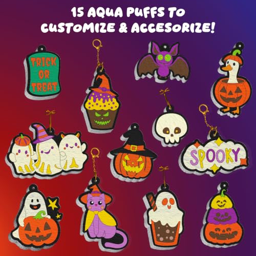 Image of Skillmatics Halloween Aqua Puffs - 3D Art Kit, Paint By Number Kit