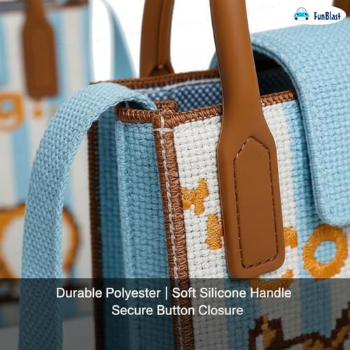 Image of FunBlast Crossbody Mobile Sling Bag for Women - Stylish Phone Pouch with Strap & Silicone Handle, Keychain, Coin, Cosmetics Purse, Cute Utility Bag for Girls & Women