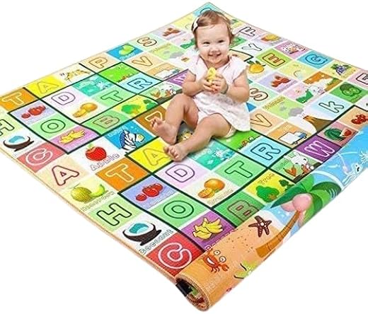GOMAIHE Double Sided Water Proof Baby Play Mat, Learning mats for Kids Large Size, Crawling Baby Carpet (Extra Large Bigge...