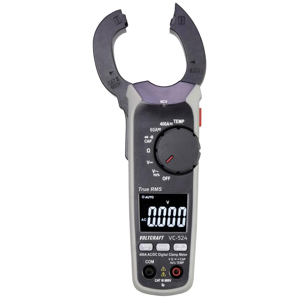 VOLTCRAFT VC-524 Stromzange digital CAT III 600 V Anzeige (Counts): 6000