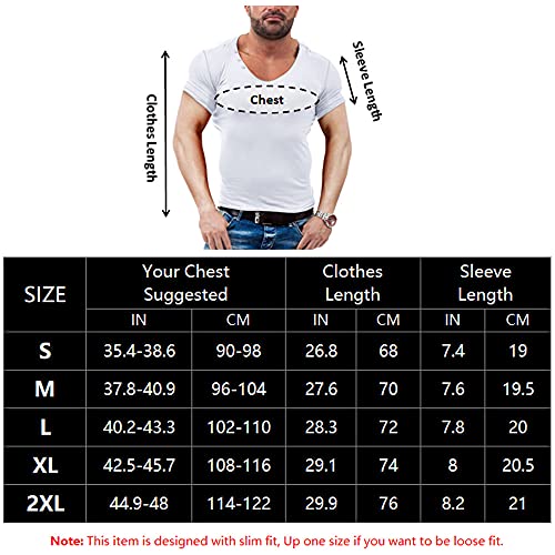 7Power Magliette affusolate da Uomo con Maniche