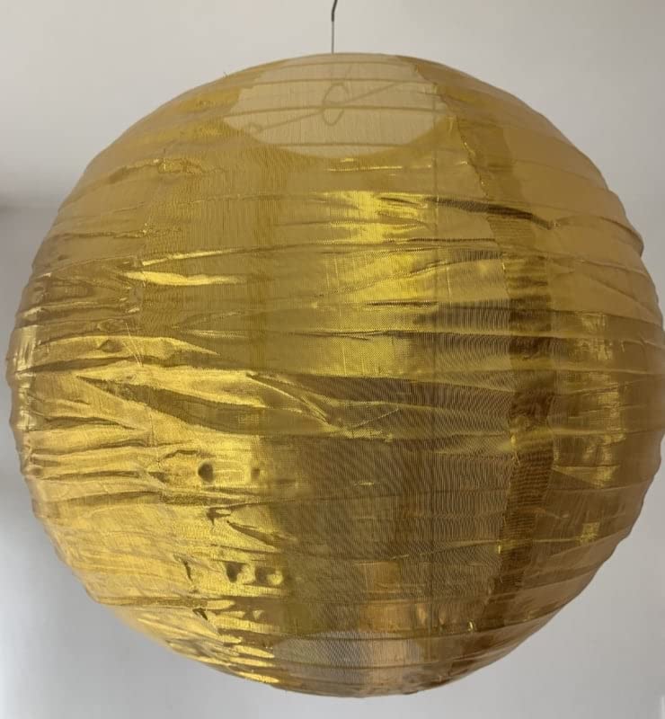5 x Lampion Or de Nylon 35 cm