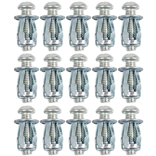 15 pcs Tuerca de Pétalos M5 x 25 mm con Tornillo, Taco de Expansión para Cavidades en Paneles de Yeso, Pladur y Pared Hueca en Acero Galvanizado – PUNTO ES LIGHTING