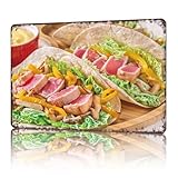 Photo Gallery cartello divertente con tacos di tonno con peperoni gialli, targa in metallo vintage per ristorante, cucina, bar, caffetteria, decorazione da parete, 20,3 x 30,5 cm Photo Gallery cartello divertente con tacos di tonno con peperoni gialli, targa in metallo vintage per ristorante, cucina, bar, caffetteria, decorazione da parete, 20,3 x 30,5 cm