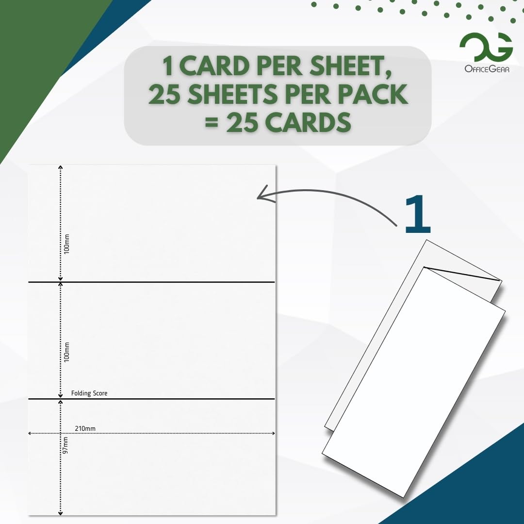 OfficeGear ZFold Trifold Cards 1-up [25 Sheets - Image 3