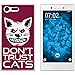 Produktbild PhoneNatic Case kompatibel mit Sony Xperia X Compact Silikon-Hülle Crazy Animals Katze M1