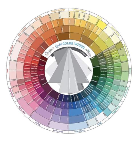 Riley Blake Designs Quilty Color Wheel 10.5 x 10.5 Confetti Cotton Solid Color Reference Tool for Quilters and Fabric Projects