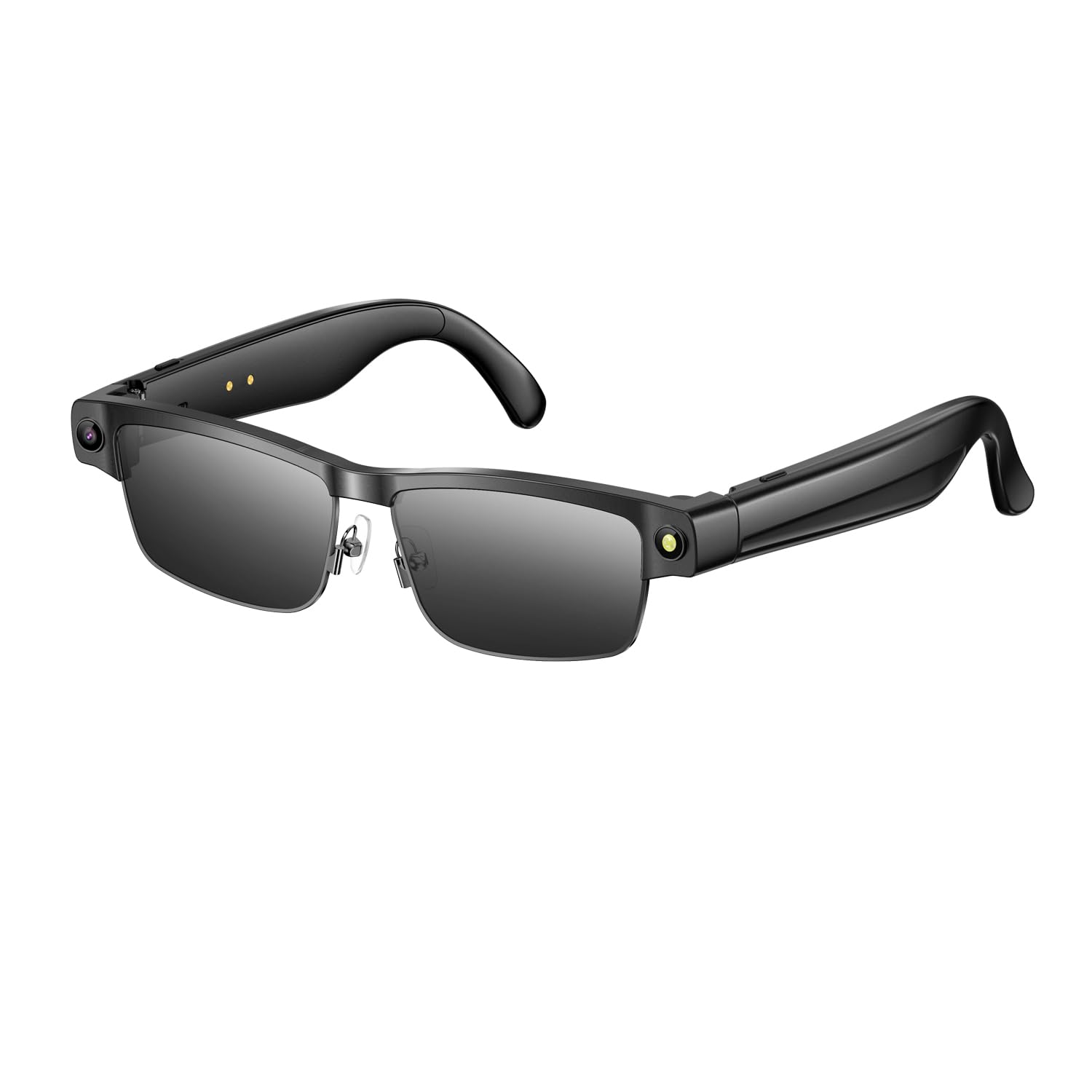 AI Smart Bluetooth-Brille mit Kamera - 8MP HD/1200P stabilisiertes Video/Foto | Echtzeit-Übersetzung | Anrufe & Musik | Sprachsteuerung für Outdoor & Reisen - Sonnenbrille