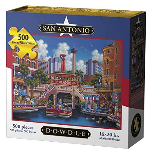 D·O·W·D·L·EDowdle Folk Art Jigsaw Puzzle - San Antonio 500 Pc