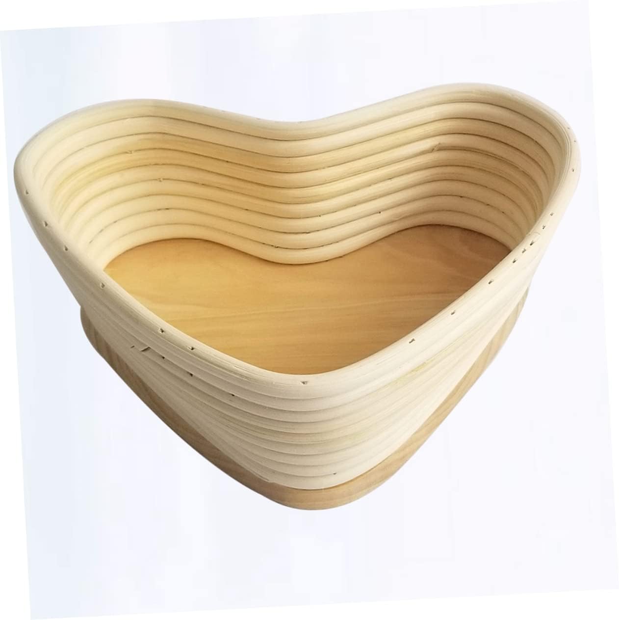 Ciieeo Vine Proofing Basket for Bread Baking Sourdough Proving Basket Heart Shaped Loaf Baking Tool Non-stick 18x15.5cm
