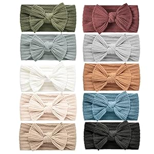 Niceye Baby Girls Headbands with Bows Handmade Hair Accessories Stretchy Hairbands for Newborn Infant Toddler