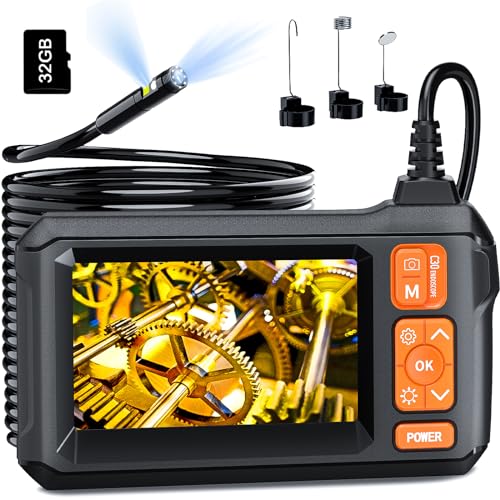 Image of Endoscope Camera with Lights, IP67 Waterproof Endoscope, 1080 HD Borescope, 16.5FT Flexible Borescope, Sewer /Plumbing /Auto Inspection Camera with LED Lights, Gadget Gift for Men