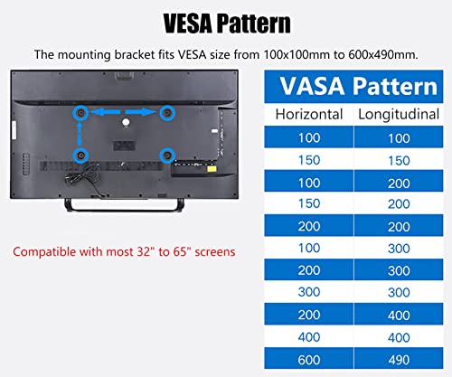 Soporte móvil universal para TV de 32 a 65 pulgadas miniatura 6