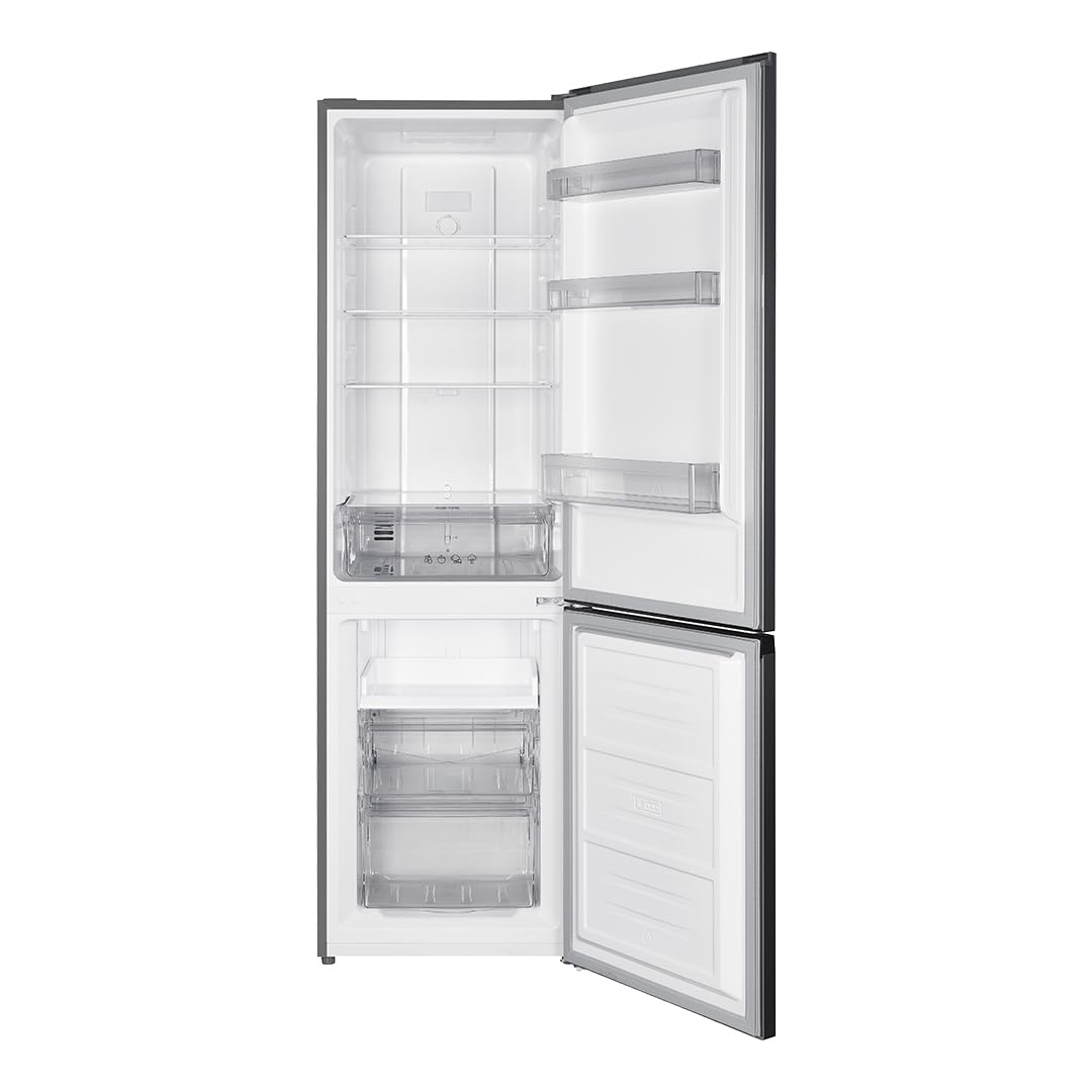 HYUNDAI Frigorífico Combi Inox 2 Puertas. HCB18155NEI01, Capacidad 253 Litros, No Frost, Motor Inverter, 39dB, Puerta Reversible, Apertura Tipo Uñero, Clase Energética E