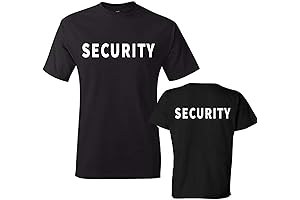 Security Event Safety Guard T-Shirt with Front and Back Print