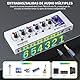 Mini Audio Mixer,Stereo Line Mixer for Sub-Mixing,Ultra Low-Noise,4-Channel,Microphone Independent Control, 1/4 & 1/8 TRS Output and Input, for Guitars,Bass,Keyboards (MH600)