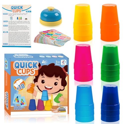 Phlognfy Juego de vasos apilables deportivos, juego de vasos