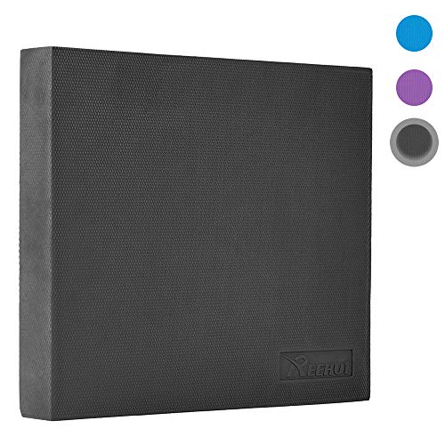 REEHUT Almohadilla de Espuma, Tabla de Equilibrio TPE, Plataforma de Equilibrio para Fitness, Yoga, Pilates, Entrenamiento y Tratamiento de Lesiones - Negro