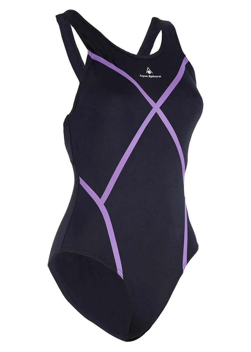 Aquasphere Women's Black/Purple Aqua Sphere Capri Swimsuit - Size 32