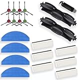 Replacement Parts Compatible with Tikom G8000 MAX Tikom L8000 Pro (2025 Year Versions) Robot Vacuum Cleaner Spare Parts Accessories, 2 Main Roller Brush, 8 Side Brushes, 6 Hepa Filters, 4 Mop Pads