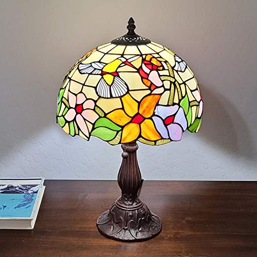 Amora Lighting Tiffany Style Table Lamp Banker 19