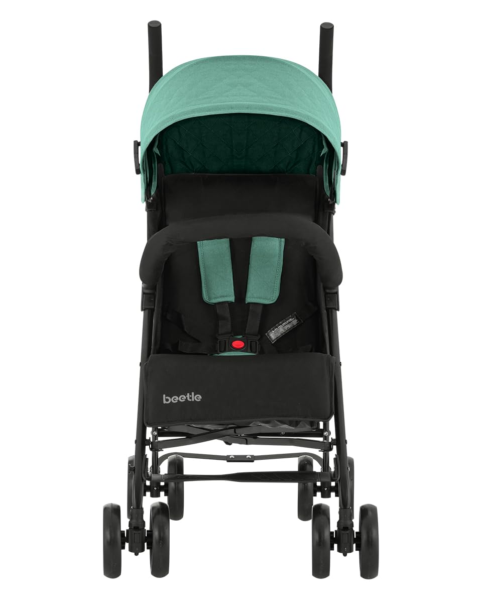 KikkaBoo Silla de Paseo BEETLE, Carrito hasta 22 kg, Plegado, Ligero y Compacto, Menta