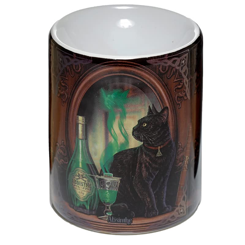 EliteKoopers 1Pcs Ceramic Lisa Parker Oil Burner Absinthe Cat For Home, Bedroom Decoration Item