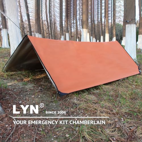 Image of LYN Heavy Duty Emergency Blanket Survival Gear Waterproof Insulated Blanket Emergency Tarp for Camping, Hiking, Bushcraft