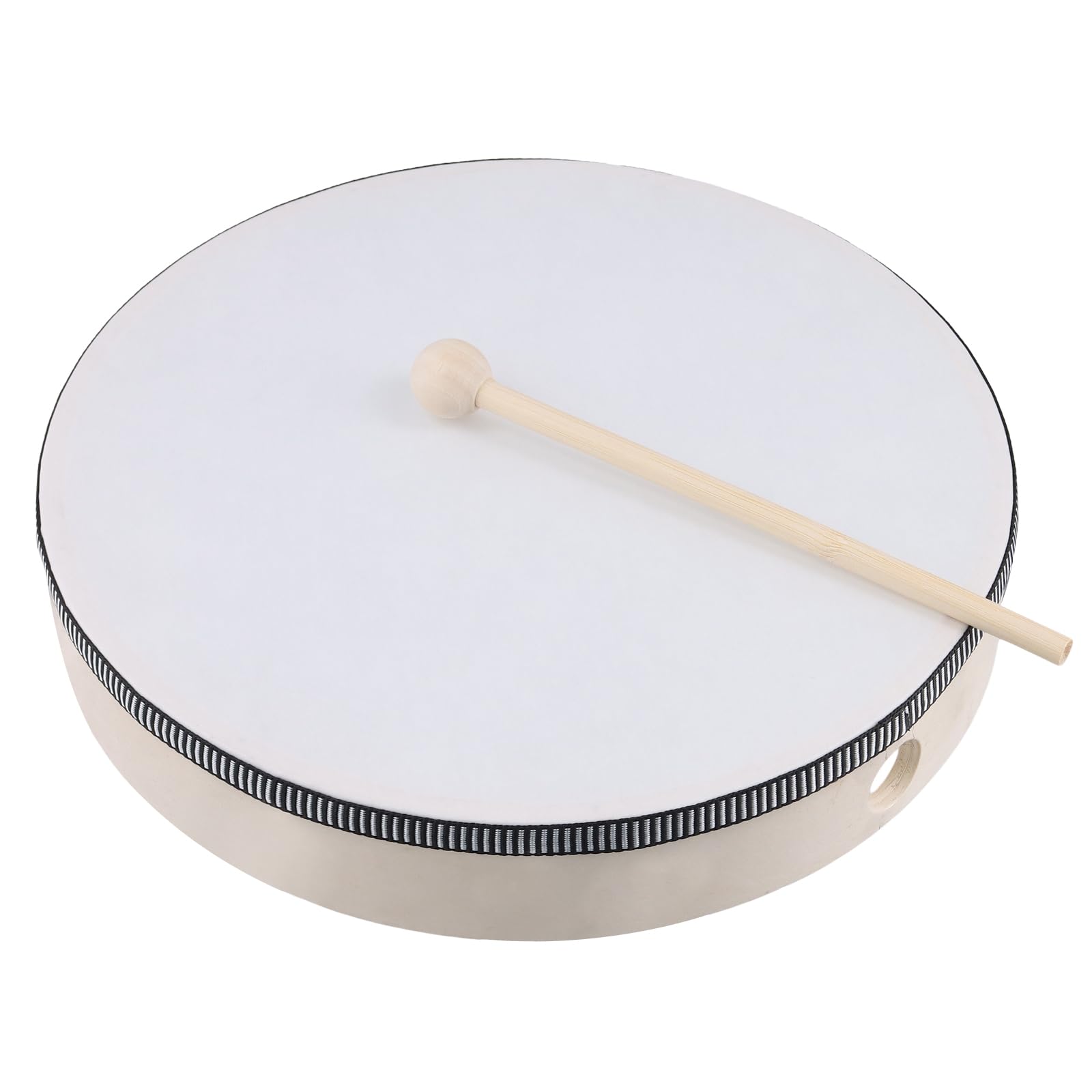 JEUIHAU Juego de 5 tambores de mano, 4 pulgadas, 6 pulgadas, 7 pulgadas, 8 pulgadas, 10 pulgadas, kit de tambor de marco con baqueta, tambor de marco de madera para principiantes suministros de fiesta
