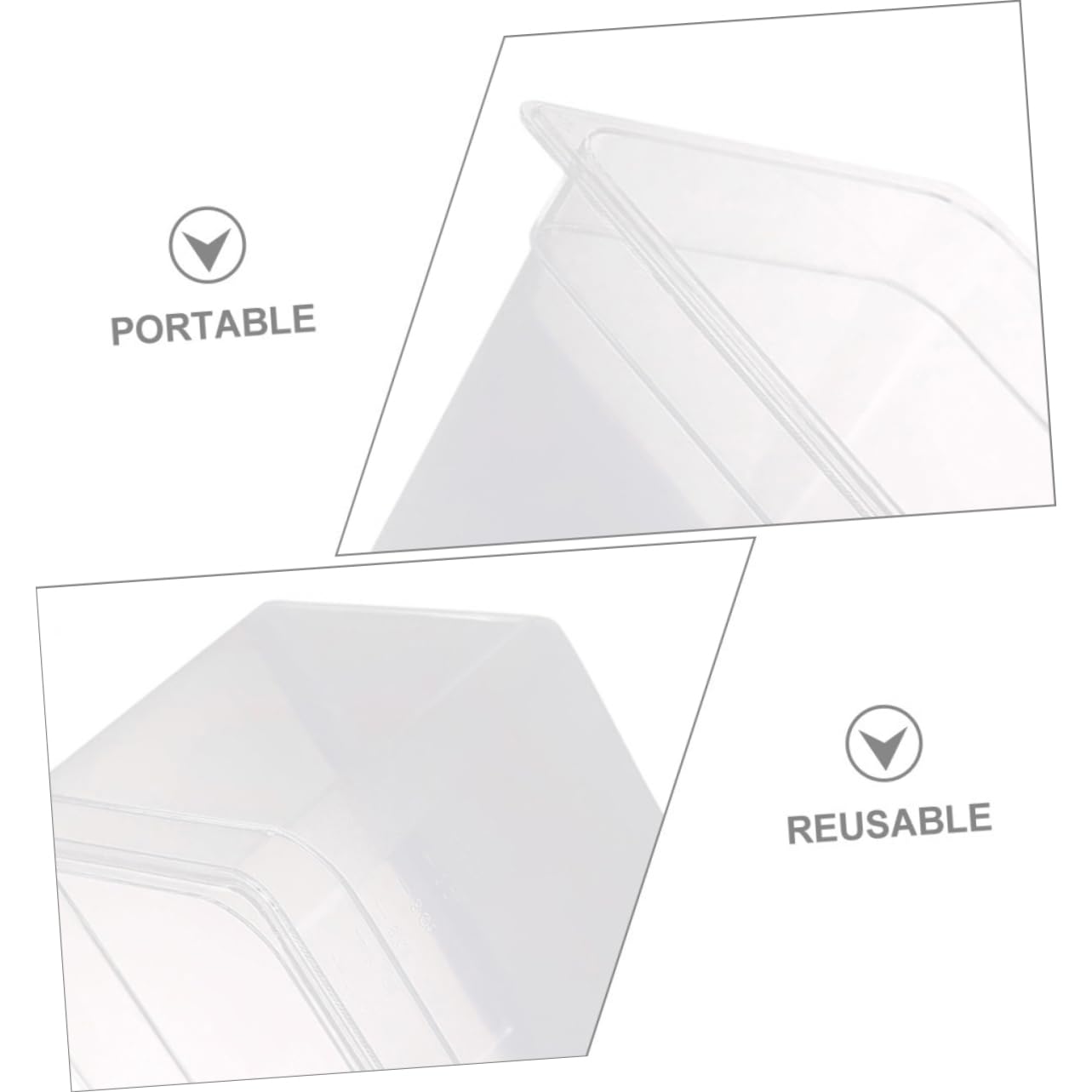Yardwe Olla de Cocción Lenta Baja Temperatura Recipiente de Cocción Lenta Reutilizable Caja Transparente para Cocina Recipiente para Guardar Verduras para Cocinar Carnes Baja Temperatura
