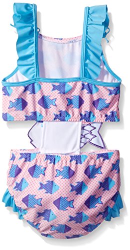Image of Little Girls Solo Swim -Toddler - Origami Fish One Piece Swimsuit, Multi, 2T