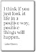 Imán para nevera con frases en inglés «I think if you just look at life in a positiva». Jake Owen, Blanco
