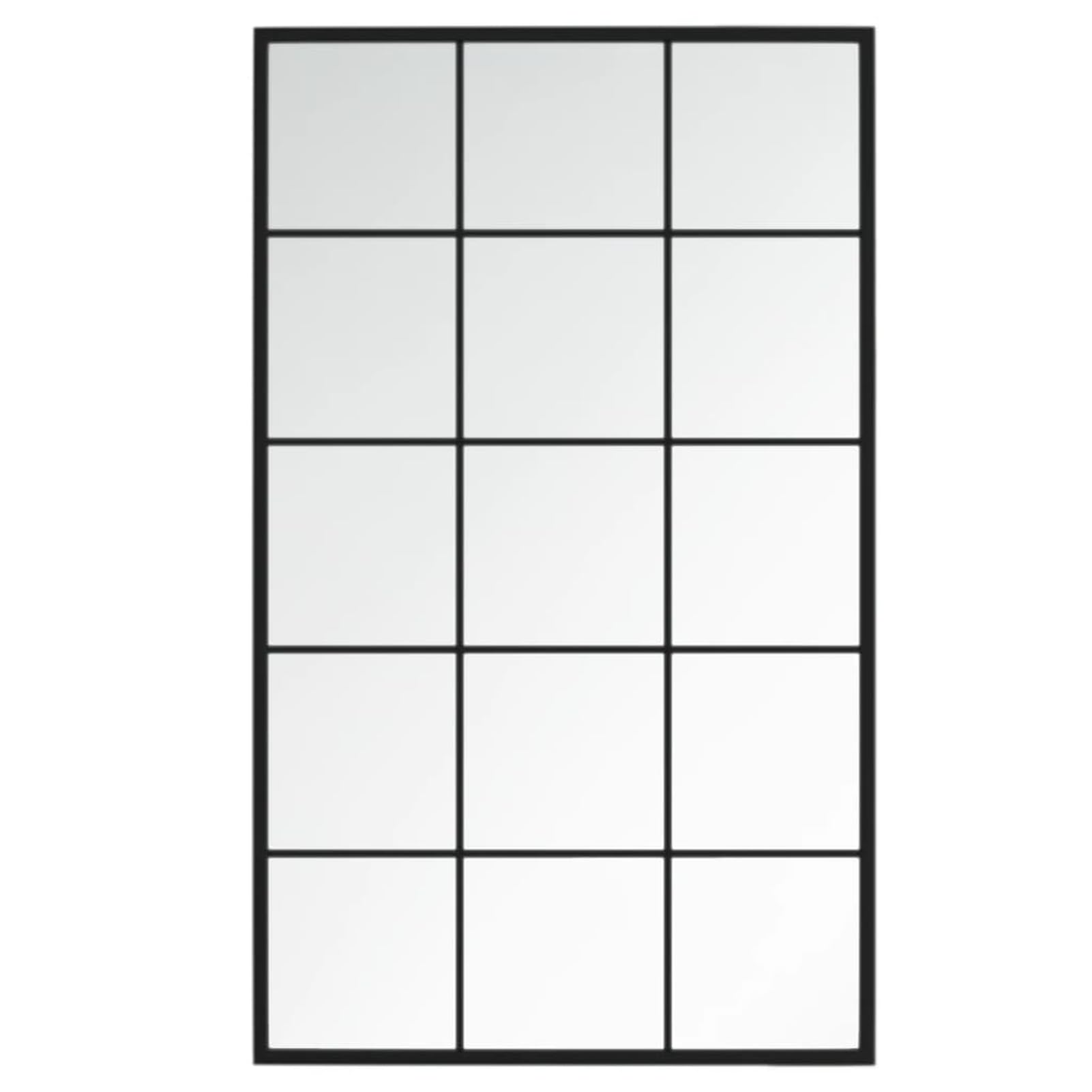 Homgoday Espejos Decorativos para decoración de Paredes con Marcos metálicos, Espejos Decorativos para Ventanas Modernos Negro 100x60 cmpara Decoración del Hogar, Sala de Estar, Baño, Dormitorio