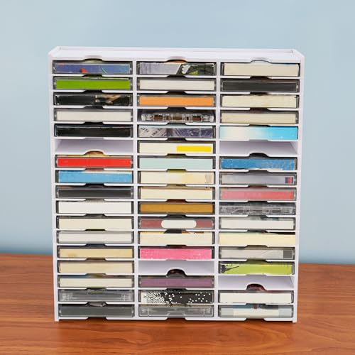 SANFURNEY Cassette Tape Storage, 51-Slot Desktop Audio Tape Organizer by SANFURNEY - Used condition - Image 4