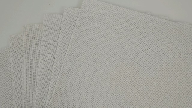Image of KCS 6 pc of 12 inch x 18 inch 30cmx45cm high Count Counted Cotton Aida Cloth Cross Stitch Fabric (28CT,White)