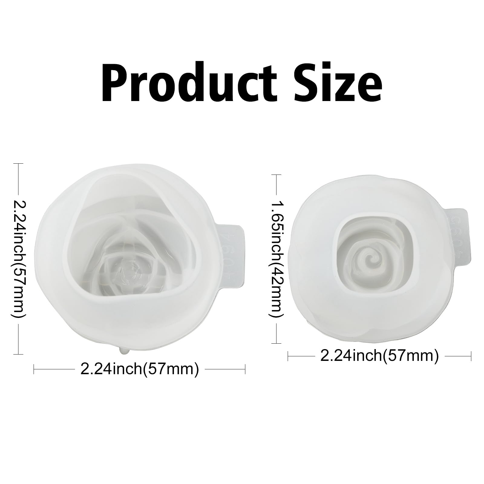 UR URLIFEHALL 2 Pcs Rose Flower Candle Moulds Silicone Floral 3D Epoxy Resin Moulds for DIY Candles Soap Aromatherapy Crafts Home Party Decor - Image 2