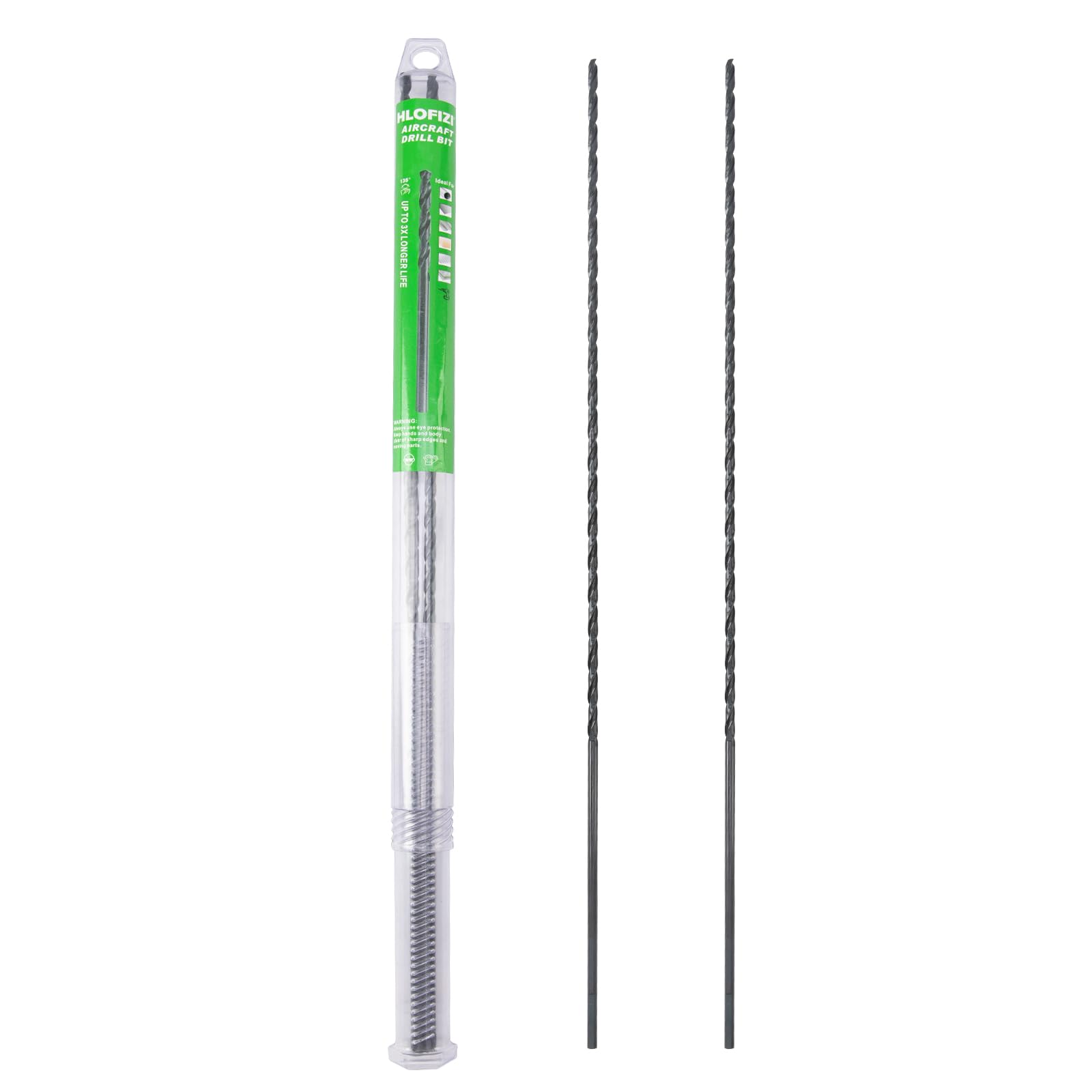 Long Drill Bits - 2 Pack 1/8 x 18" -1