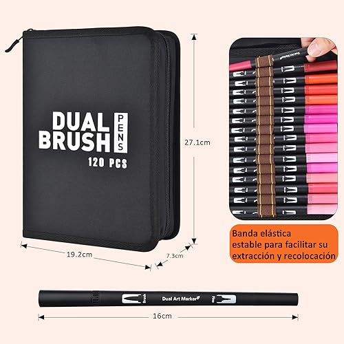 Lista de Marcadores punta pincel comprados en linea. 24 Imagen adicional