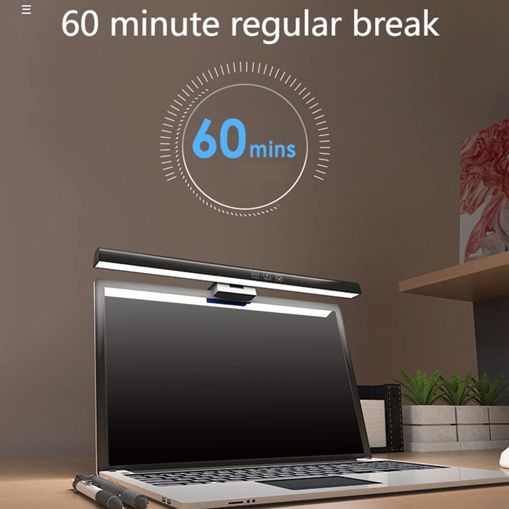 Jkjhbhged Laptop Monitor Light Bar USB E-Reading LED Work Light 3 Adjustable Color Temperature, No Screen