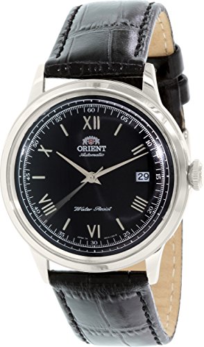 Orient Bambino Automatic Dress Watch with Black Dial, Roman Numeral Markers ER2400DB