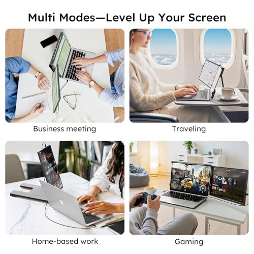Image of Dopesplay 14.1 inch FHD 1920x1200 IPS Laptop Extender, 16:10 Matte Dual Monitor for 14-17 inch Laptops | USB-C /HDMI, Plug-and-Play | Lightweight Foldable | Compatible with Win /Mac /Android /Switch
