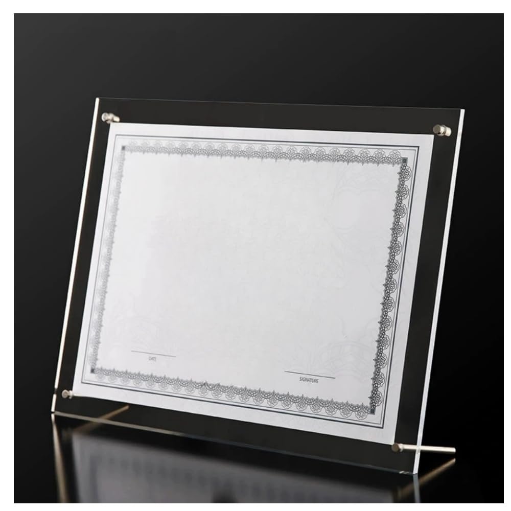 Photo 1 of 1 Pack 12x16"Poster Frame,Acrylic Floating Frame,Frameless Picture Frame,Clear Picture Frame,Wall & Tabletop Picture Frames for Photos Artwork Posters Paintings (Clear, 12x16")