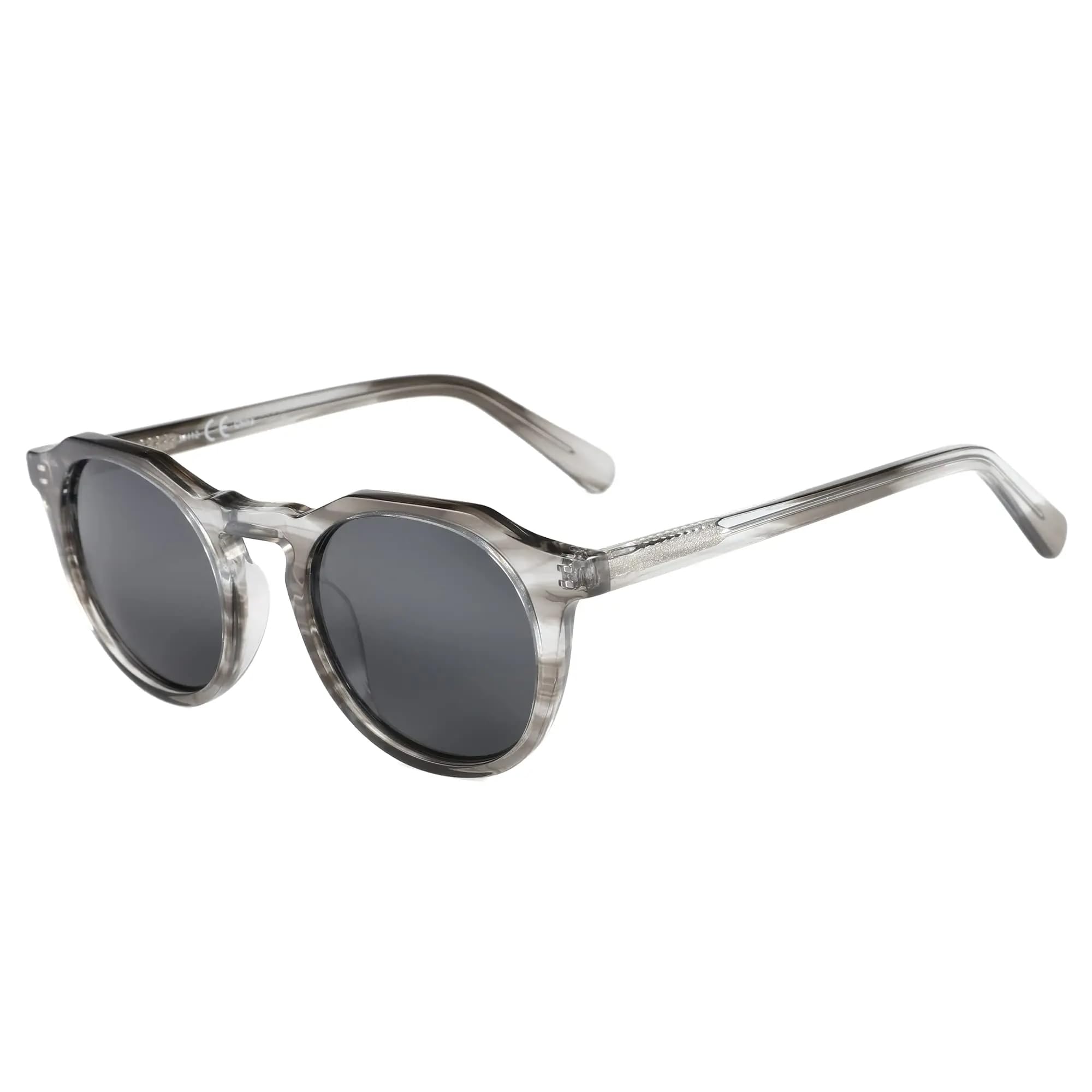 Occhiali da sole vintage rotondi polarizzati per uomo e donna con protezione UV400.