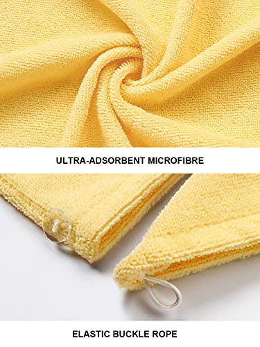 Knuffnee Women's Bath Wrap Velcro Towel Adjustable Shower Wrap Spa Body Towel Wraps Yellow L #TOP4