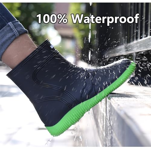 Image of Boots Men Rain Boots Outdoor Garden Waterproof Ankle Rain Shoes