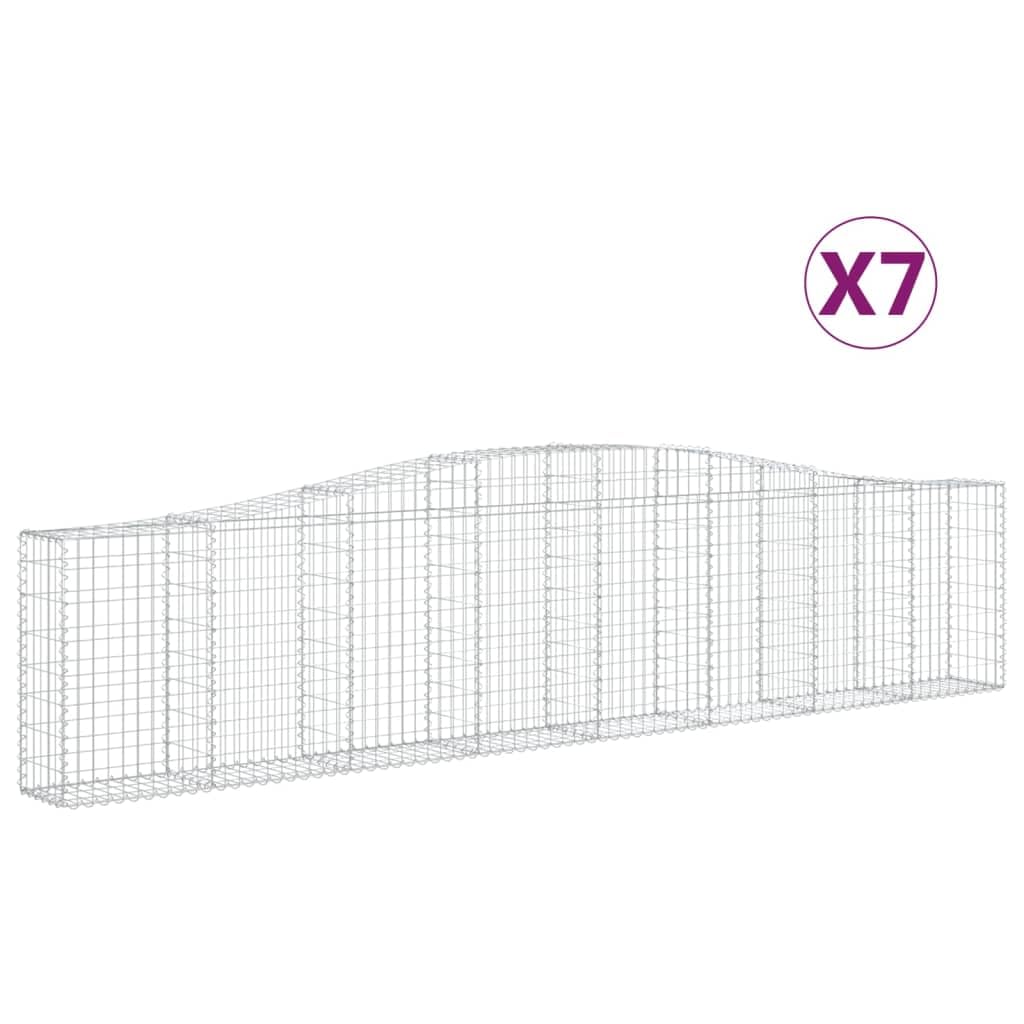 7-TLG - Cesta para gaviones (400 x 30 x 80/100 cm, galvanizada), diseño de arco alto