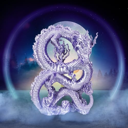 Image of iSANMATE PLA Filament 1.75mm Dual Color Filament, Shiny Silk PLA 3D Printer Filament, Coextruded Filament 3D Printing Filament Magic PLA, 1 kg /Spool (Purple and Silver)